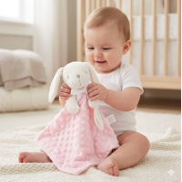 S19757: Bunny Bubble Velour Comforter- Pink